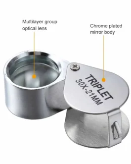 Lupa de Geólogo Profissional – Escolha seu Aumento (10x, 20x ou 30x) – Essencial para Análise de Rochas e Minerais